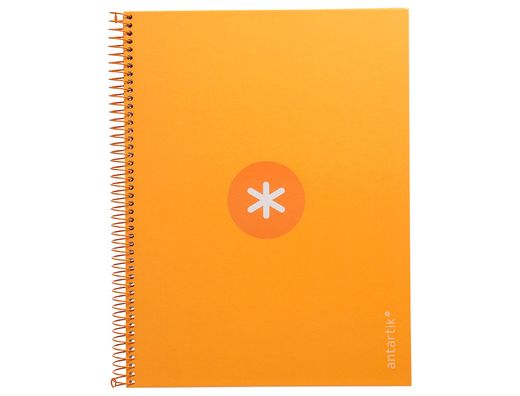 Cuaderno espiral liderpapel a4 micro antartik tapa forrada80h 90 gr horizontal 1 banda 4 taladros color mostaza