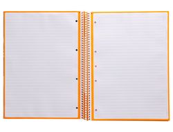 Cuaderno espiral liderpapel a4 micro antartik tapa forrada80h 90 gr horizontal 1 banda 4 taladros color mostaza