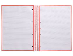 Cuaderno espiral liderpapel a4 micro antartik tapa forrada80h 90 gr horizontal 1 banda 4 taladros color rosa claro