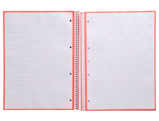 Cuaderno espiral liderpapel a4 micro antartik tapa forrada80h 90 gr horizontal 1 banda 4 taladros color rosa claro