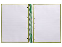 Cuaderno espiral liderpapel a4 micro antartik tapa forrada80h 90 gr horizontal 1 banda 4 taladros color verde