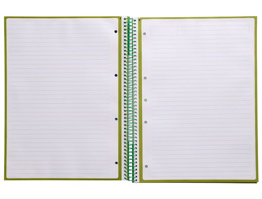 Cuaderno espiral liderpapel a4 micro antartik tapa forrada80h 90 gr horizontal 1 banda 4 taladros color verde