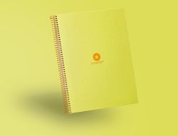 Cuaderno espiral liderpapel a4 micro antartik tapa forrada80h 90 gr rayado puntos 1 banda 4 taladros amarillo