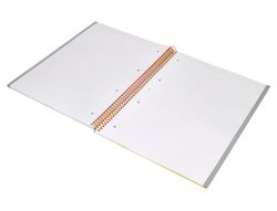 Cuaderno espiral liderpapel a4 micro antartik tapa forrada80h 90 gr rayado puntos 1 banda 4 taladros amarillo