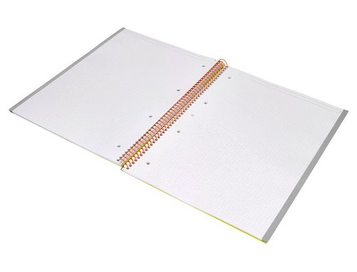 Cuaderno espiral liderpapel a4 micro antartik tapa forrada80h 90 gr rayado puntos 1 banda 4 taladros amarillo