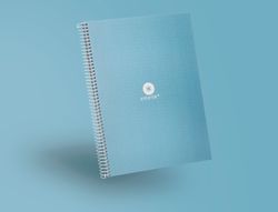 Cuaderno espiral liderpapel a4 micro antartik tapa forrada80h 90 gr rayado puntos 1 banda 4 taladros celeste
