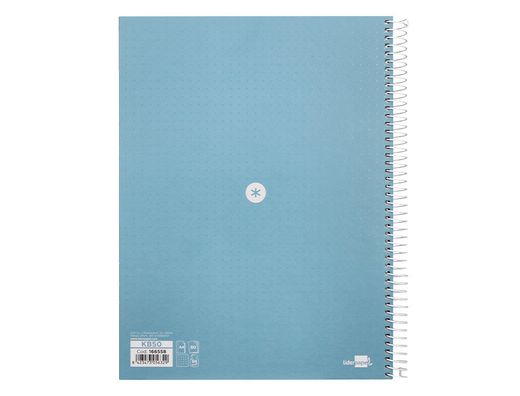 Cuaderno espiral liderpapel a4 micro antartik tapa forrada80h 90 gr rayado puntos 1 banda 4 taladros celeste