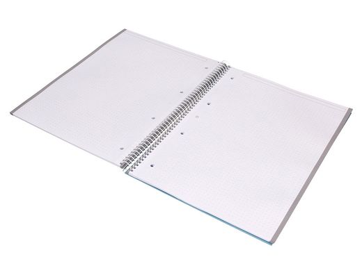 Cuaderno espiral liderpapel a4 micro antartik tapa forrada80h 90 gr rayado puntos 1 banda 4 taladros celeste