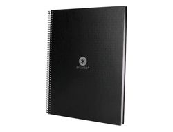 Cuaderno espiral liderpapel a4 micro antartik tapa forrada80h 90 gr rayado puntos 1 banda 4 taladros negro