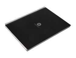 Cuaderno espiral liderpapel a4 micro antartik tapa forrada80h 90 gr rayado puntos 1 banda 4 taladros negro