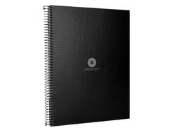Cuaderno espiral liderpapel a4 micro antartik tapa forrada80h 90 gr rayado puntos 1 banda 4 taladros negro