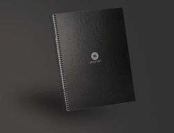 Cuaderno espiral liderpapel a4 micro antartik tapa forrada80h 90 gr rayado puntos 1 banda 4 taladros negro