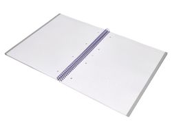Cuaderno espiral liderpapel a4 micro antartik tapa forrada80h 90 gr rayado puntos 1 banda 4 taladros rosa