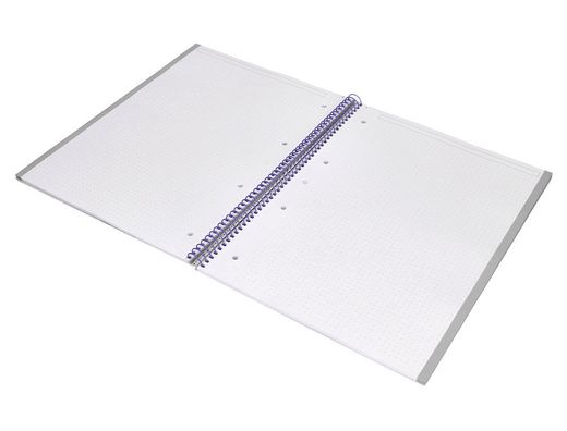 Cuaderno espiral liderpapel a4 micro antartik tapa forrada80h 90 gr rayado puntos 1 banda 4 taladros rosa