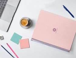 Cuaderno espiral liderpapel a4 micro antartik tapa forrada80h 90 gr rayado puntos 1 banda 4 taladros rosa