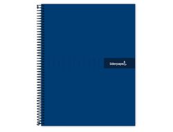 Cuaderno espiral liderpapel a4 micro crafty tapa forrada 120h 90 gr cuadro 5 mm 5 bandas 4 colores color azul