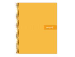 Cuaderno espiral liderpapel a4 micro crafty tapa forrada 120h 90 gr cuadro 5 mm 5 bandas 4 colores color naranja