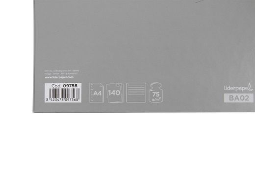 Cuaderno espiral liderpapel a4 micro jolly tapa forrada 140h 75 gr cuadro 5mm 5 bandas4 taladros colores surtidos