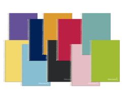 Cuaderno espiral liderpapel a4 micro jolly tapa forrada 140h 75 gr liso 5 bandas 4 taladros colores surtidos