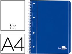 Cuaderno Espiral Liderpapel A4 Micro Serie Azul Tapa Blanda 80H 80 Gr Liso con Margen 4 Taladros Azul