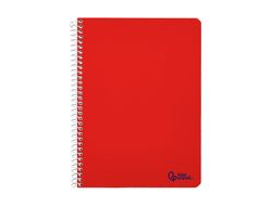 Cuaderno espiral liderpapel A4 micro smart tapa blanda 80h 75gr cuadro 5mm doble margen 4 taladros colores