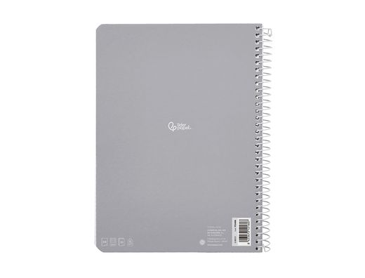 Cuaderno espiral liderpapel A4 micro smart tapa blanda 80h 75gr cuadro 5mm doble margen 4 taladros colores