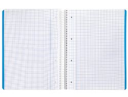 Cuaderno espiral liderpapel A4 micro smart tapa blanda 80h 75gr cuadro 5mm doble margen 4 taladros colores