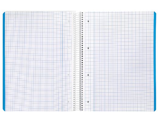 Cuaderno espiral liderpapel A4 micro smart tapa blanda 80h 75gr cuadro 5mm doble margen 4 taladros colores