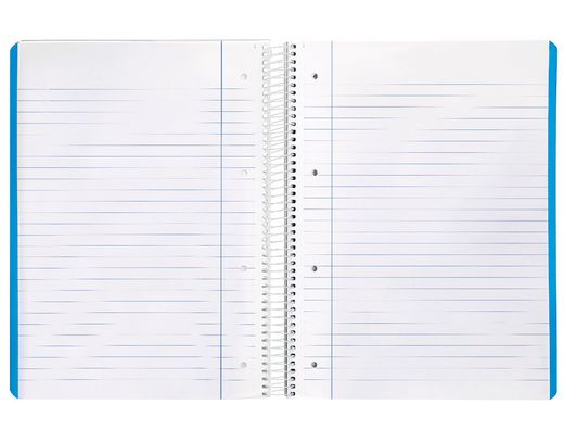 Cuaderno espiral liderpapel A4 micro smart tapa blanda 80h 75gr horizontal 7mm doble margen 4 taladros colores