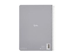 Cuaderno espiral liderpapel A4 micro smart tapa blanda 80h 75gr horizontal 7mm doble margen 4 taladros colores