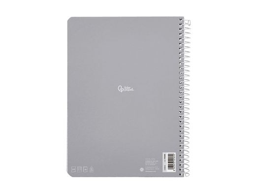 Cuaderno espiral liderpapel A4 micro smart tapa blanda 80h 75gr horizontal 7mm doble margen 4 taladros colores