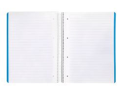 Cuaderno espiral liderpapel A4 micro witty tapa dura 120h 90gr horizontal 8mm 5 bandas 4 taladros colores surtidos