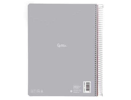 Cuaderno espiral liderpapel A4 micro witty tapa dura 120h 90gr horizontal 8mm 5 bandas 4 taladros colores surtidos