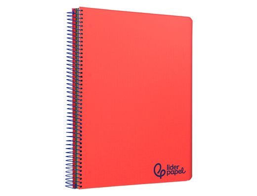Cuaderno espiral liderpapel A4 micro wonder tapa plastico 120h 90gr horizontal 5 bandas 4 taladros colores