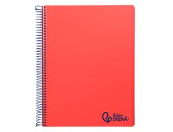 Cuaderno espiral liderpapel A4 micro wonder tapa plastico 120h 90gr horizontal 5 bandas 4 taladros colores