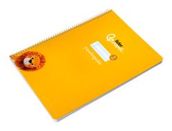Cuaderno espiral liderpapel A4 pautaguia tapa blanda 80h 75 gr cuadro pautado 3mm color amarillo