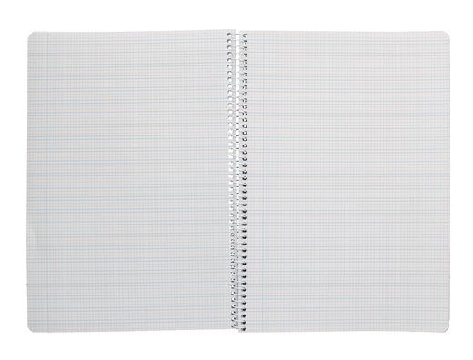 Cuaderno espiral liderpapel A4 pautaguia tapa blanda 80h 75 gr cuadro pautado 3mm color lila