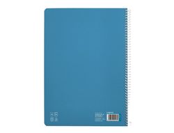 Cuaderno espiral liderpapel A4 pautaguia tapa blanda 80h 75 gr cuadro pautado 4mm color azul