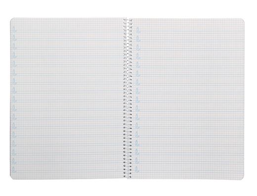Cuaderno espiral liderpapel A4 pautaguia tapa blanda 80h 75 gr cuadro pautado 4mm color azul
