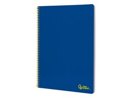 Cuaderno espiral liderpapel A4 smart tapa blanda 80h 75gr pauta 2,5mm con margen color azul oscuro
