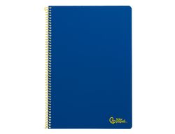 Cuaderno espiral liderpapel A4 smart tapa blanda 80h 75gr pauta 2,5mm con margen color azul oscuro