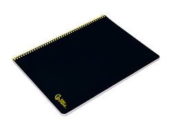Cuaderno espiral liderpapel A4 smart tapa blanda 80h 75gr pauta 2,5mm con margen color negro