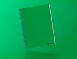 Cuaderno espiral liderpapel A4 smart tapa blanda 80h 75gr pauta 2,5mm con margen color verde