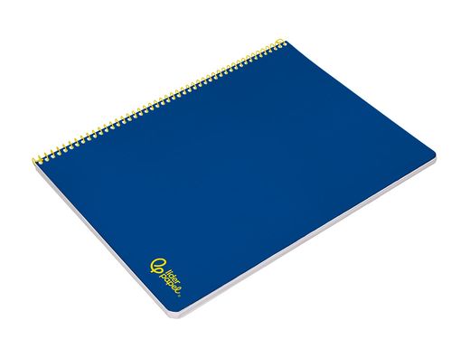 Cuaderno espiral liderpapel A4 smart tapa blanda 80h 75gr pauta 3,5mm con margen color azul oscuro