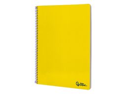 Cuaderno espiral liderpapel A4 smart tapa blanda 80h 75gr rayado horizontal con margen color amarillo