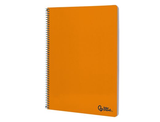 Cuaderno espiral liderpapel A4 smart tapa blanda 80h 75gr rayado horizontal con margen color naranja