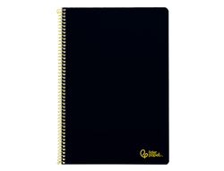 Cuaderno espiral liderpapel A4 smart tapa blanda 80h 75gr rayado horizontal con margen color negro
