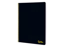 Cuaderno espiral liderpapel A4 smart tapa blanda 80h 75gr rayado horizontal con margen color negro