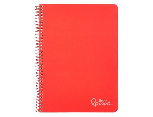 Cuaderno espiral liderpapel A4 witty tapa dura 80h 90gr pauta 2,5mm con margen color rojo
