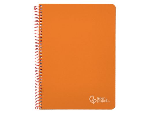 Cuaderno espiral liderpapel A4 witty tapa dura 80h 90gr pauta 3,5mm con margen color naranja